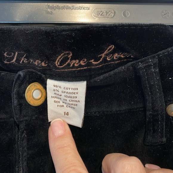 Three One Seven brand velvet 5 pocket pants. Great for the holidays! - Picture 2 of 4